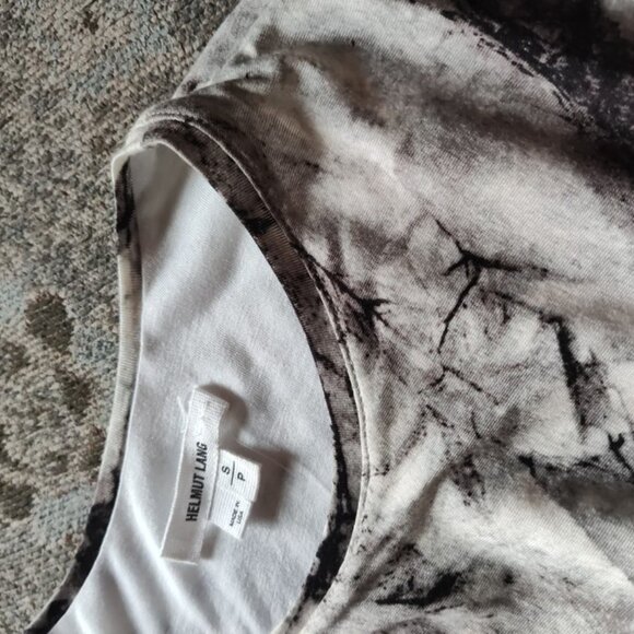 Helmut Lang Nova Marble Print Viscose Jersey Sexy Dress Sz S Or XS Made In USA - Picture 10 of 12